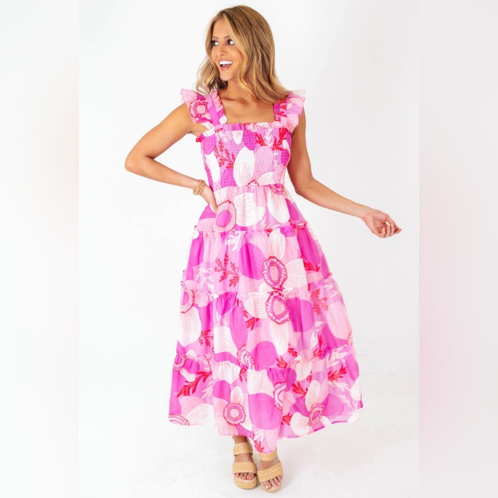 The Maisie Ruffle Strap Midi Dress size S